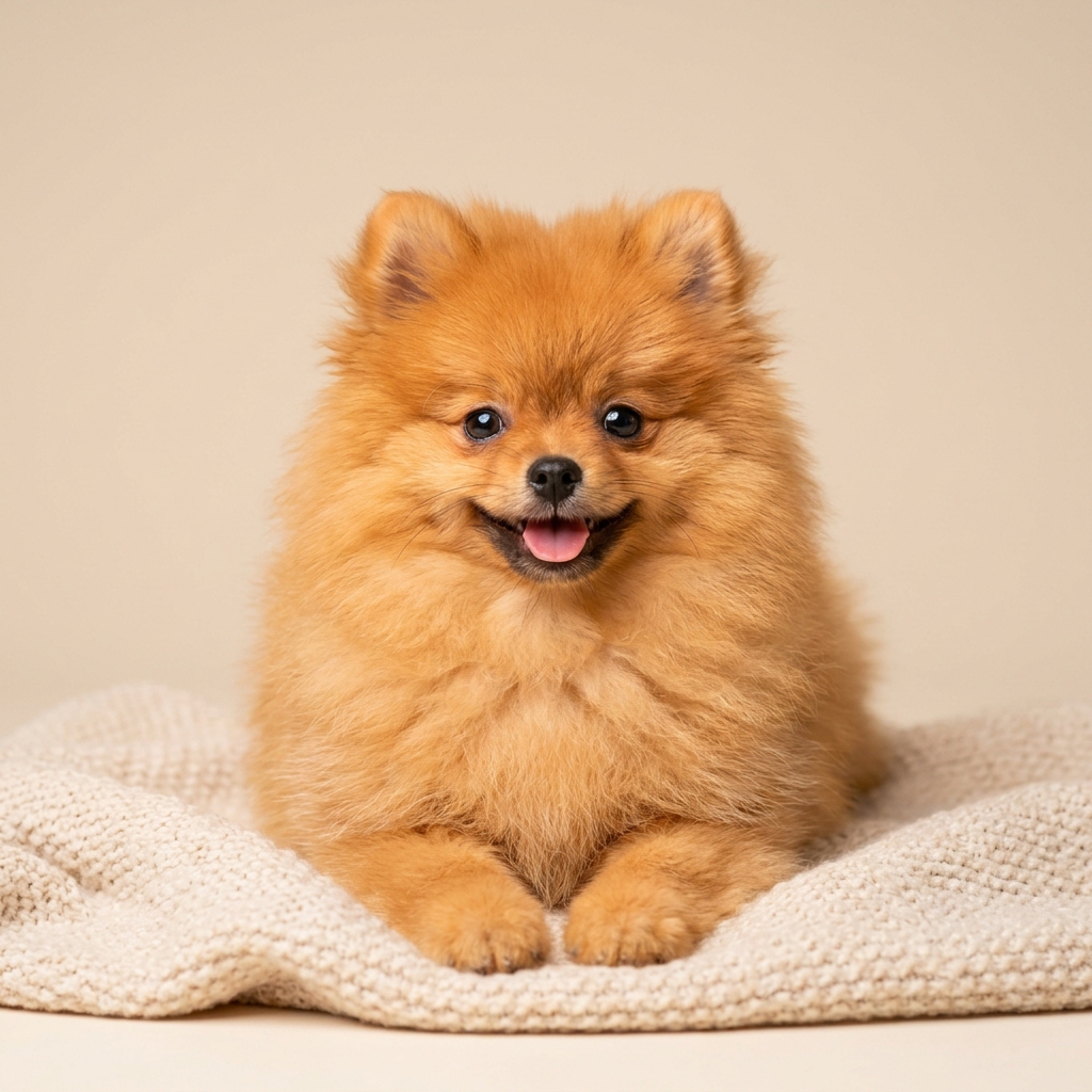 Cachorro Pomerania jugando